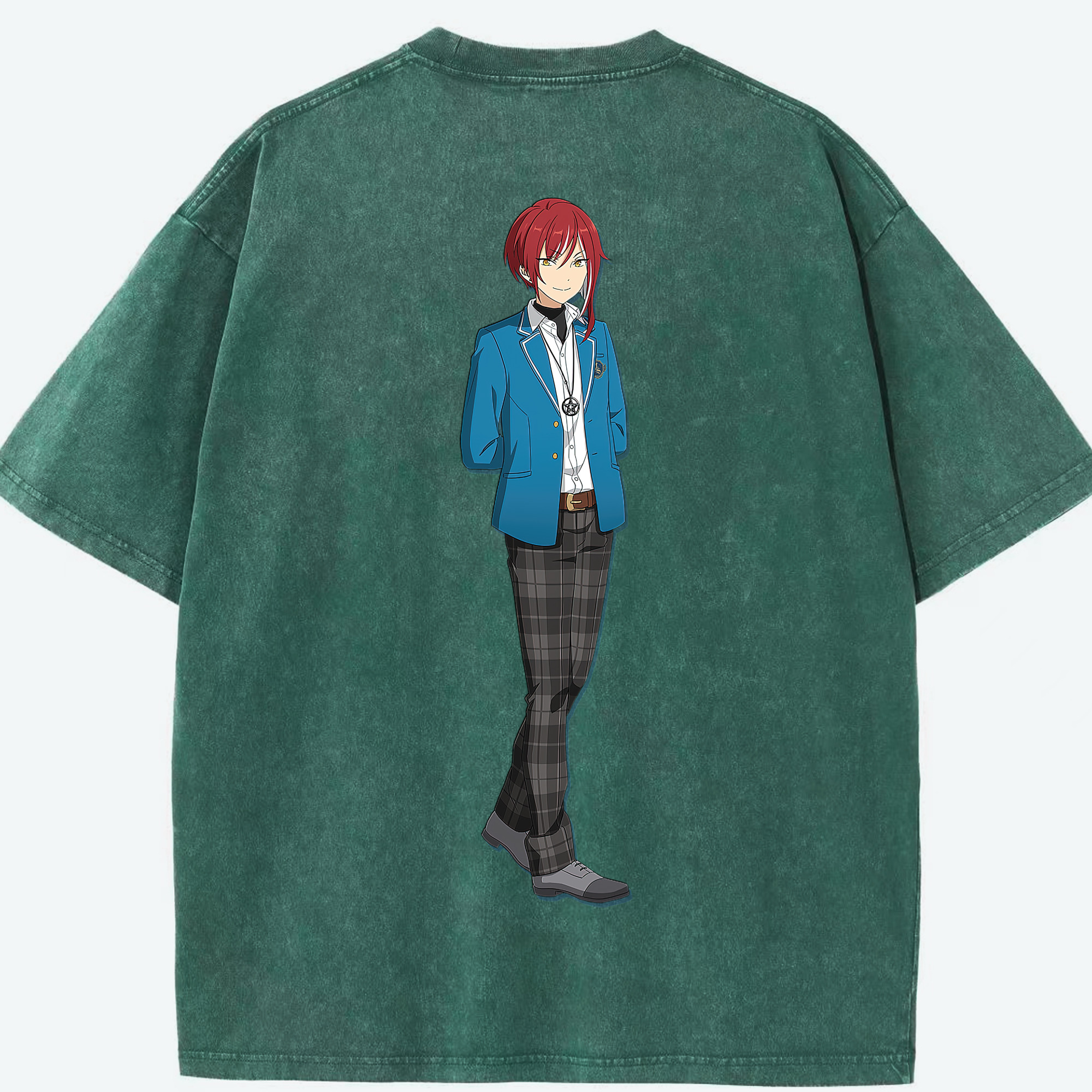 （画像用） あんさんぶるスターズ! Ensemble Stars 綿100% ヴィンテージ風 半袖Tシャツ（背面プリント）